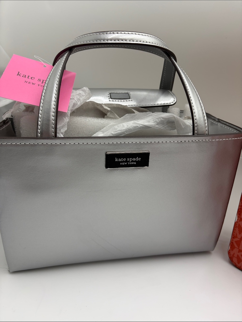 kate spade Silver Tote or Michael Kors Red Dot Crossbody - Car Freshie Promotion - Picture 2 of 6